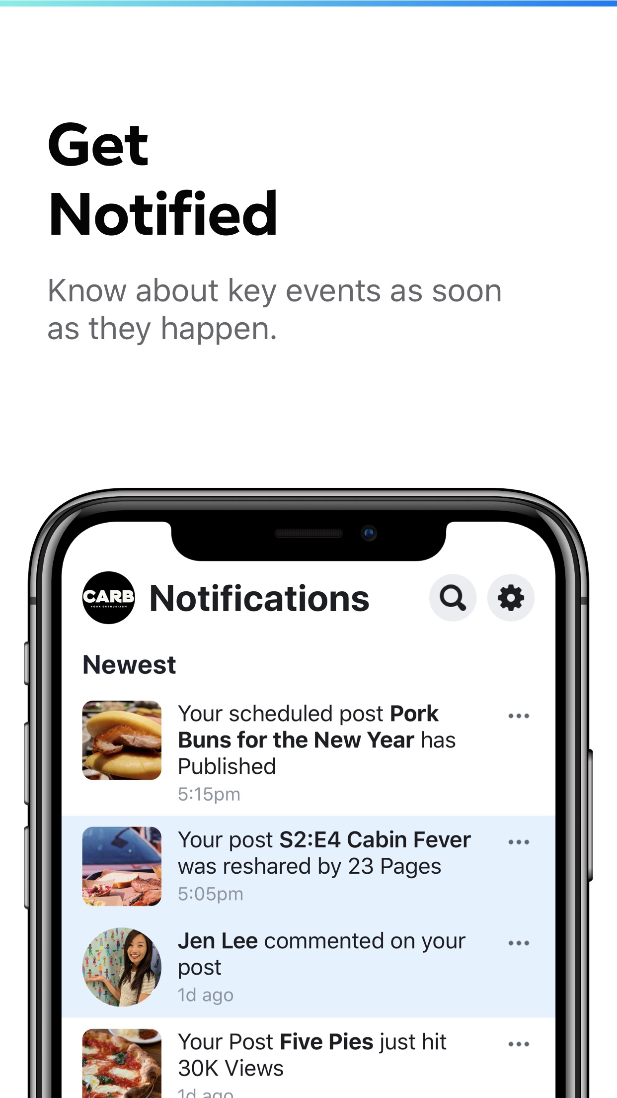 Screenshot do app Creator Studio from Facebook