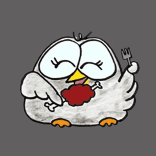Sticker gray owl icon