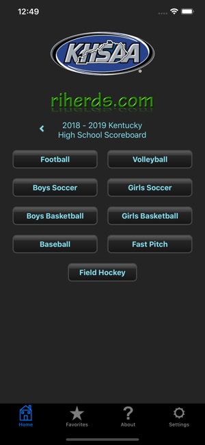 KHSAA/Riherds Scoreboard