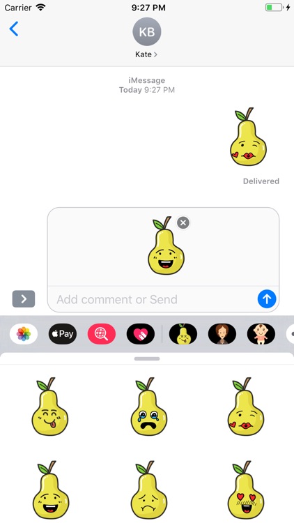 Papaya Amused Sticker
