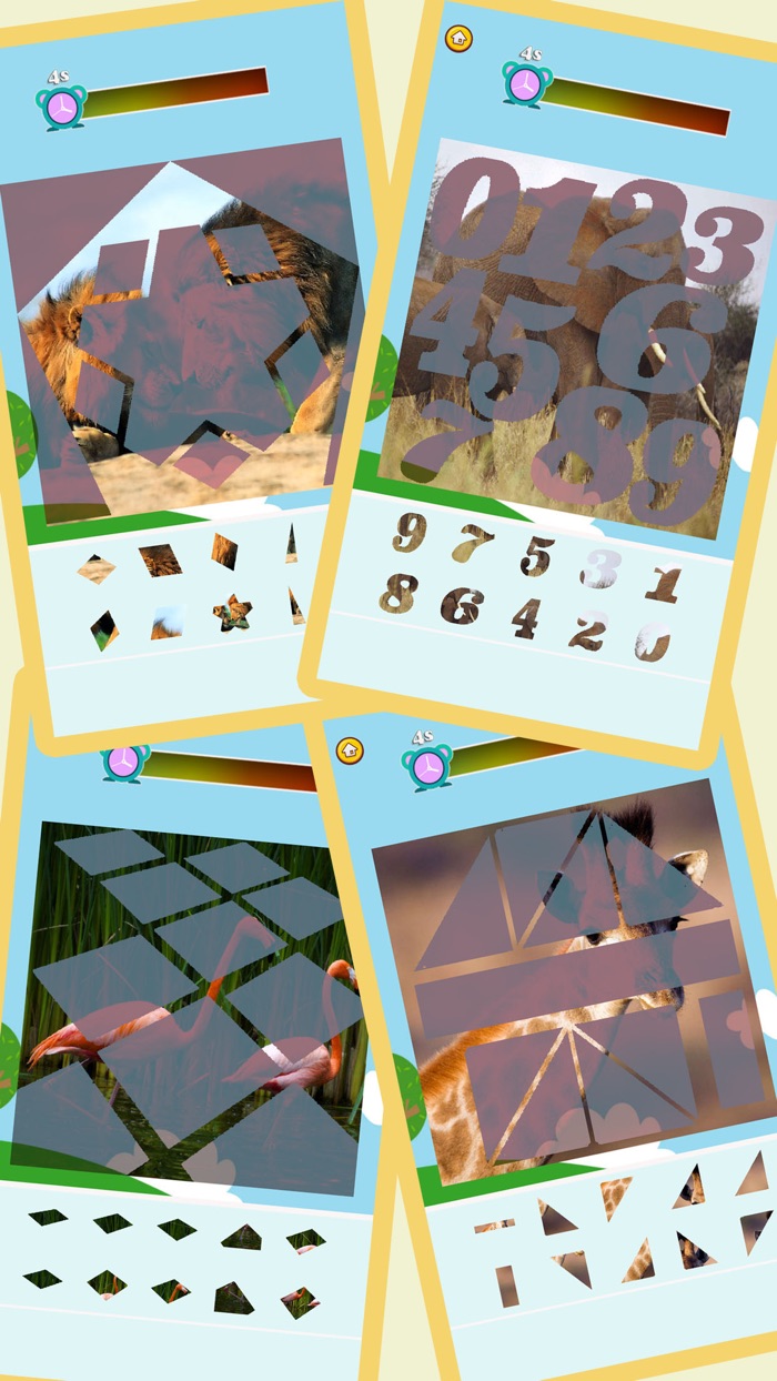 益智拼图游戏 - 组合动物图片