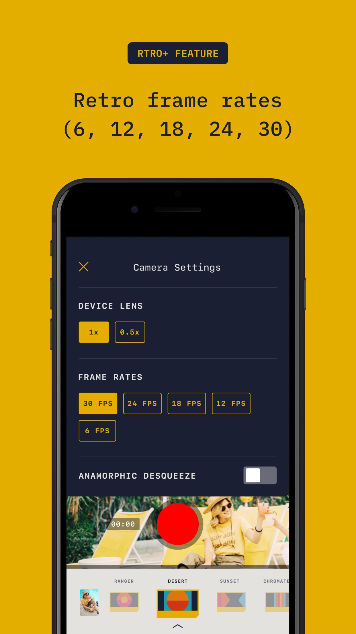Screenshot do app RTRO - Camera by Moment