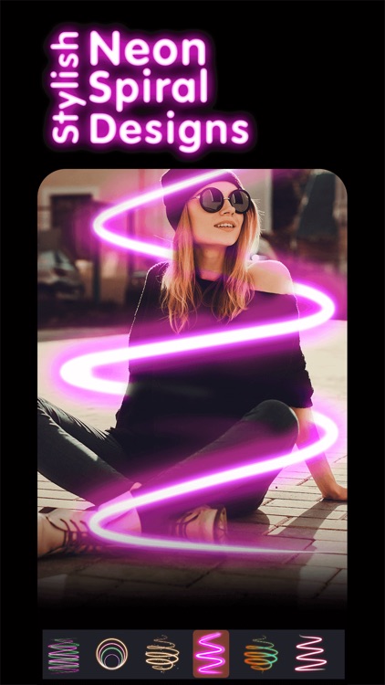 Neon Photo Editor Spiral Photo