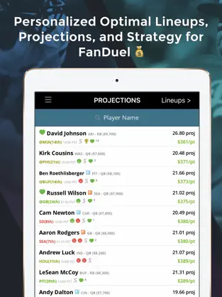 Screenshot 1 LineStar for FanDuel DFS iphone