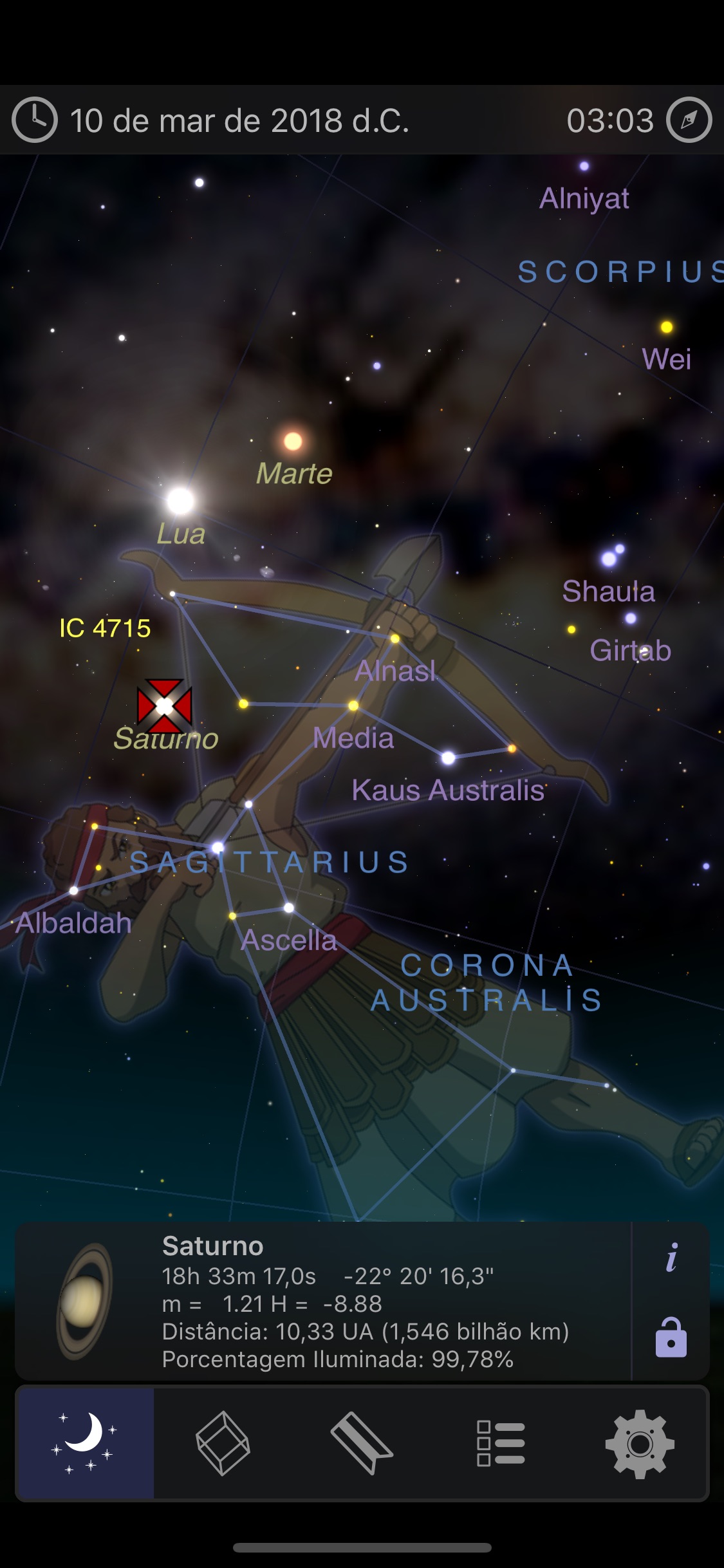 Screenshot do app Astro 3D+