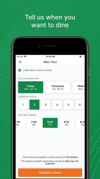 Eat App: Restaurant Bookings screenshot 4