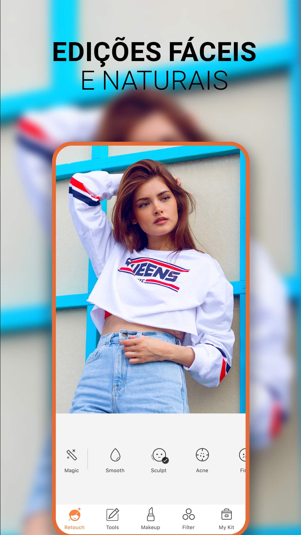 Screenshot do app AirBrush - Editor de fotos