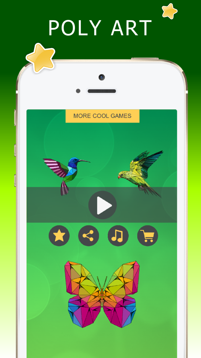 蝴蝶着色多边形艺术