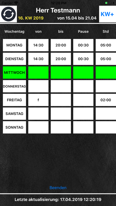 E Wochenplan screenshot 2