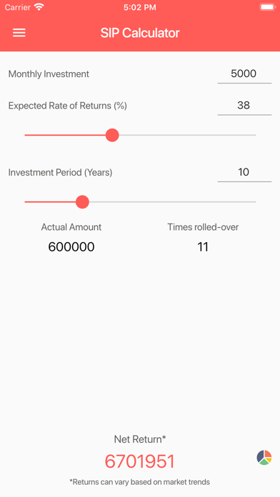 SIP Calculator-App screenshot 2