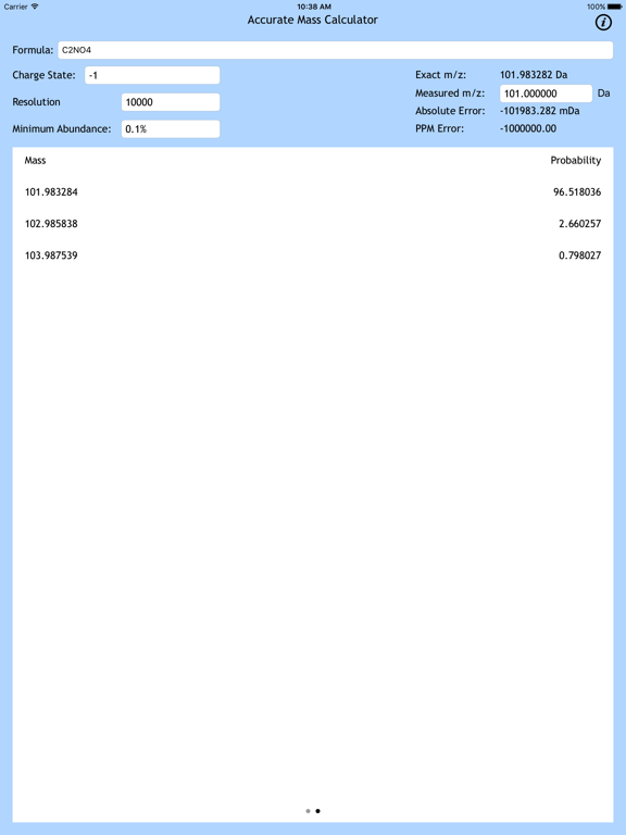 Screenshot #6 pour Accurate Mass Tool