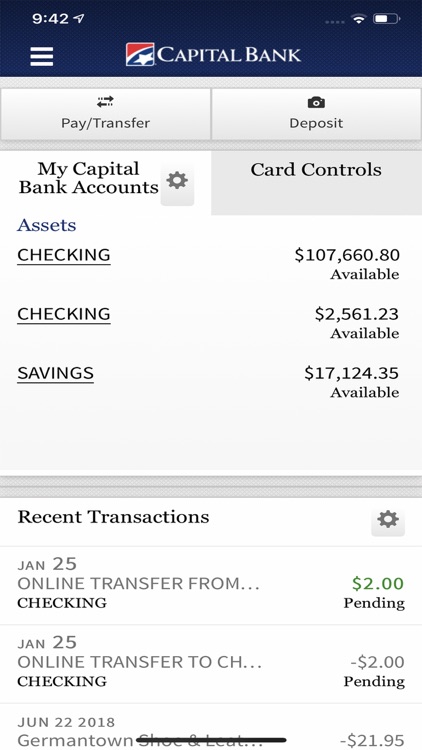 Capital Bank US Mobile Banking