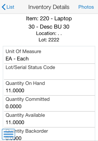 Inventory Availability JDE E1 screenshot 3