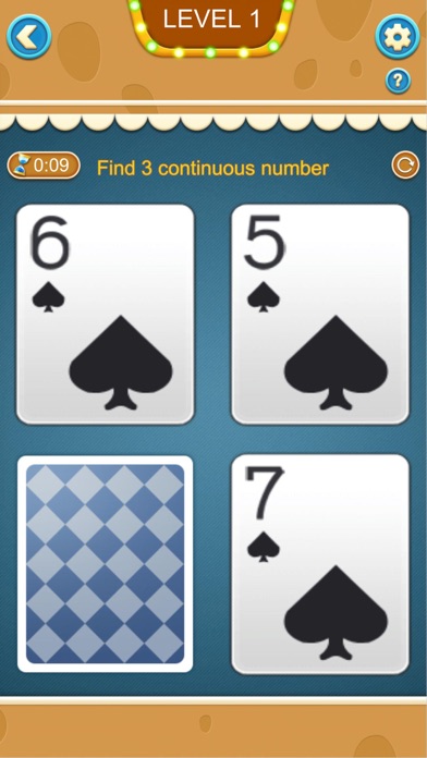 Poker game-Find the straight screenshot 3