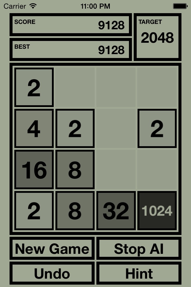 2048X AI - 2048 with AI solver screenshot 3