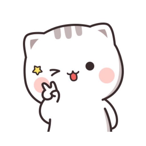 LINE Creators' Stickers - Cutie Cat-Chan four Example with GIF Animation