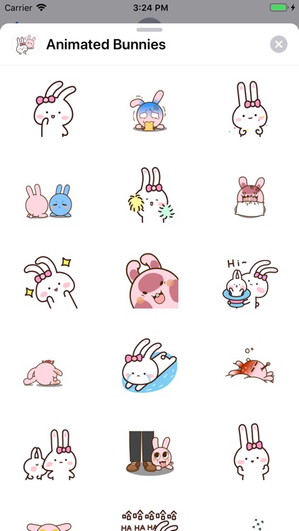 Animated Bunnies Stickers