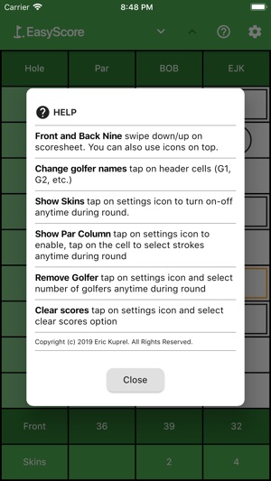 EasyScore Golf Scorecard(圖9)-速報App