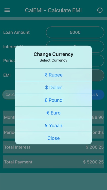 CalEMI - Calculate EMI