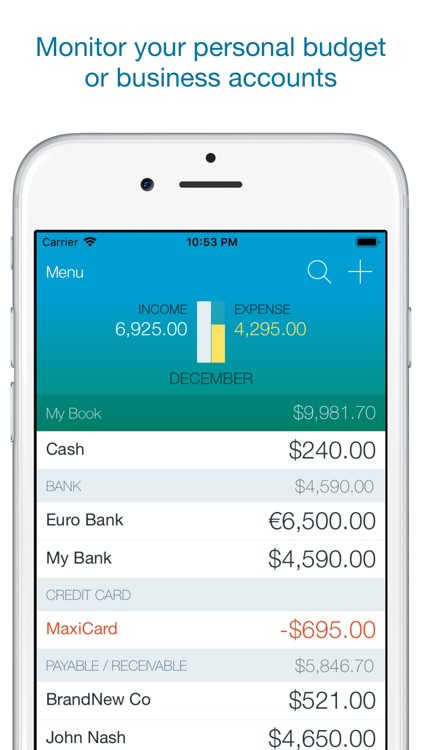 Account Book - Money Manager screenshot-0