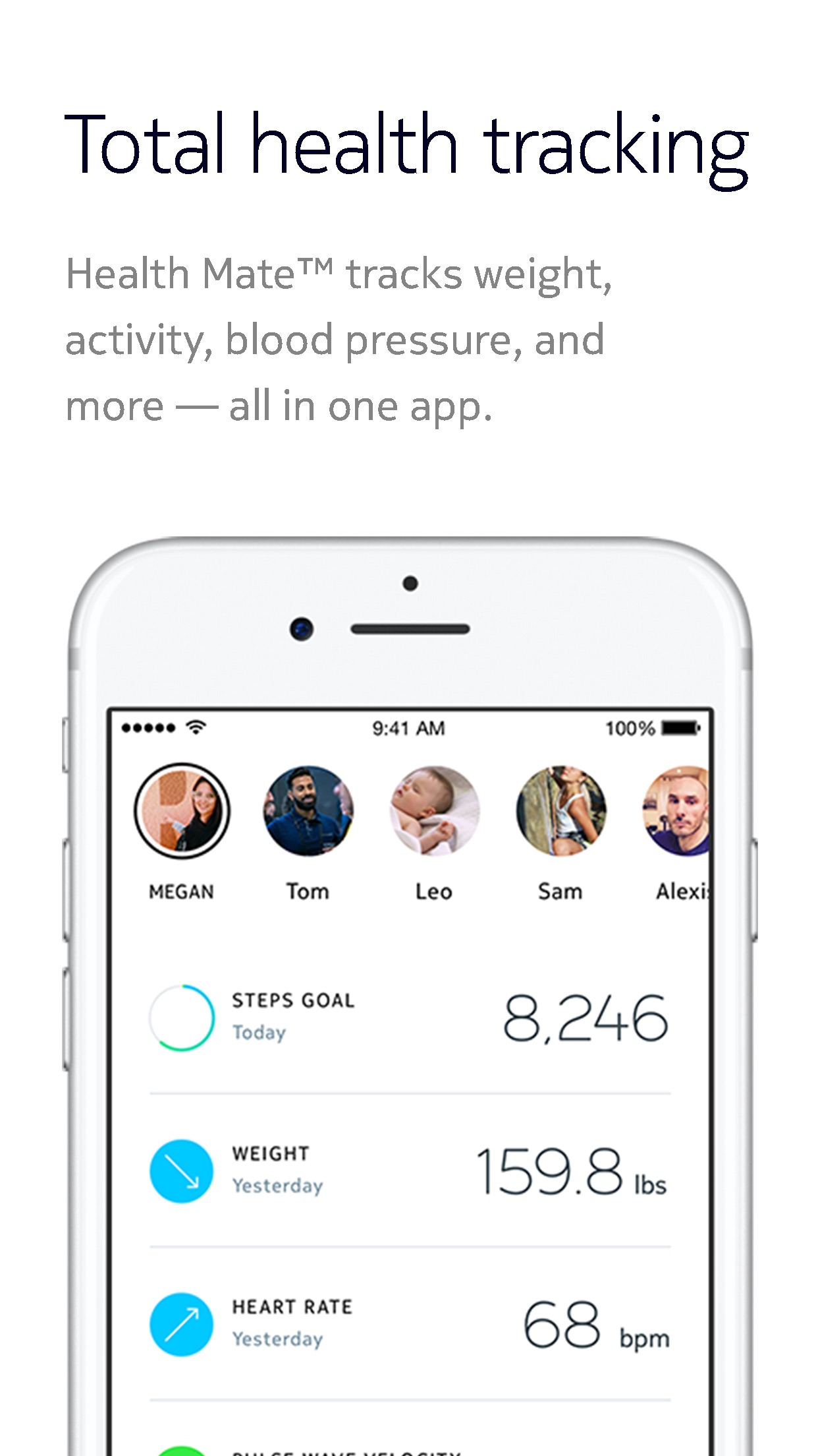 Screenshot do app Withings Health Mate
