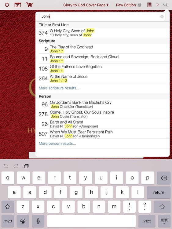 Glory to God Ecumenical Hymnal screenshot-4