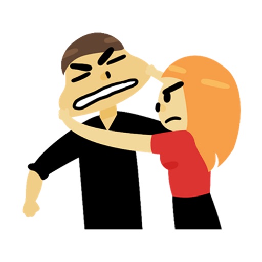 Angry couple icon
