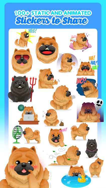 Chow Chow Dog Emoji Stickers screenshot-1