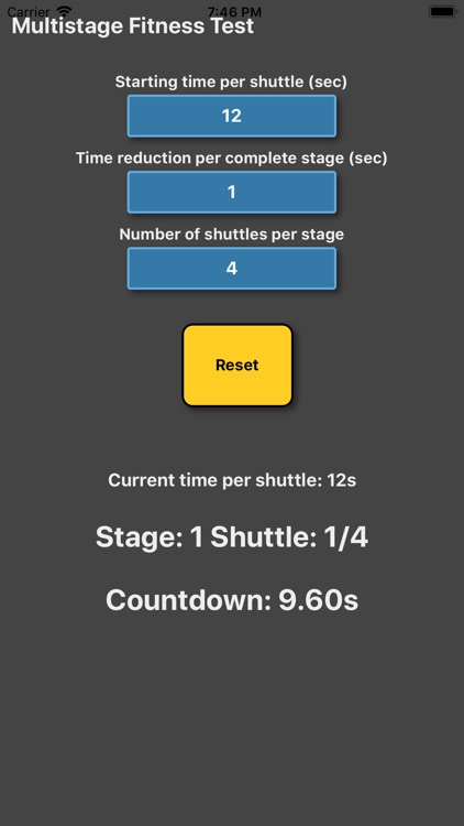 Multistage Fitness Bleep Test