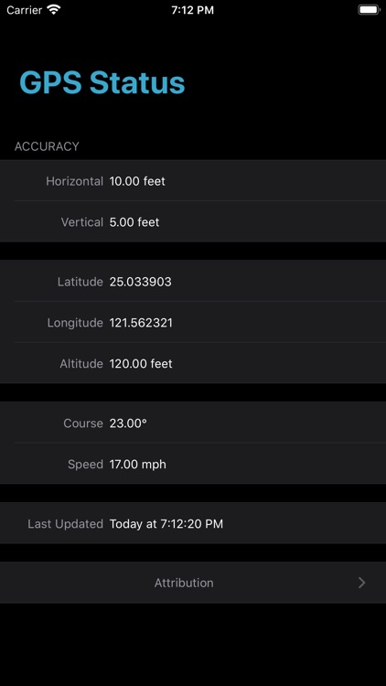 GPS Status ∞