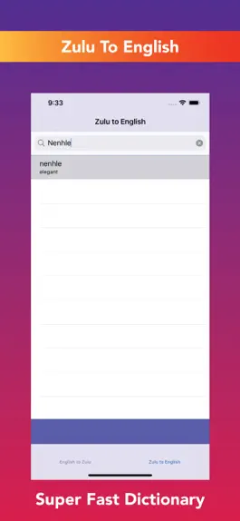 Game screenshot Zulu Dictionary English apk
