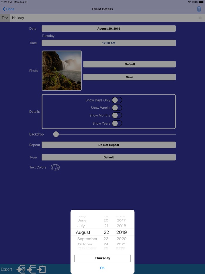 Countdown to an Event