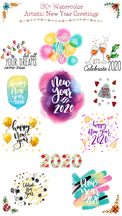 How to cancel & delete Watercolor New Year Greetings from iphone & ipad 1