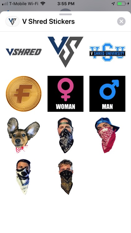 V Shred Stickers