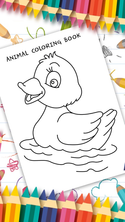 Animal Coloring Book Page Game