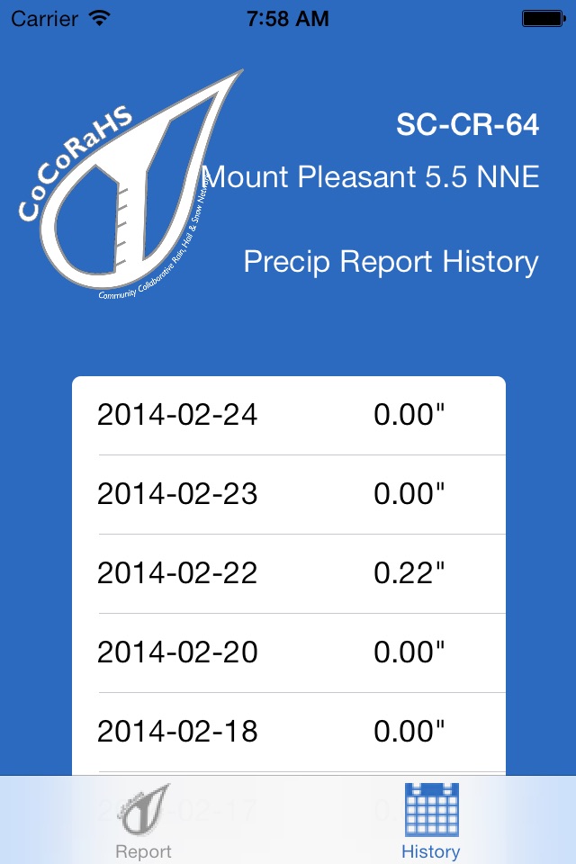 CoCoRaHS Observer screenshot 4