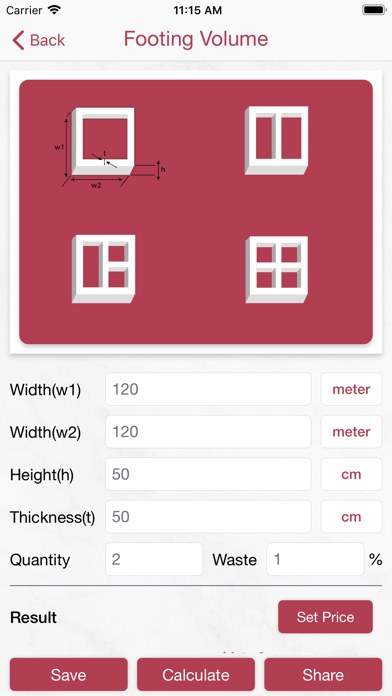 Concrete Calculator, Estimator screenshot 2