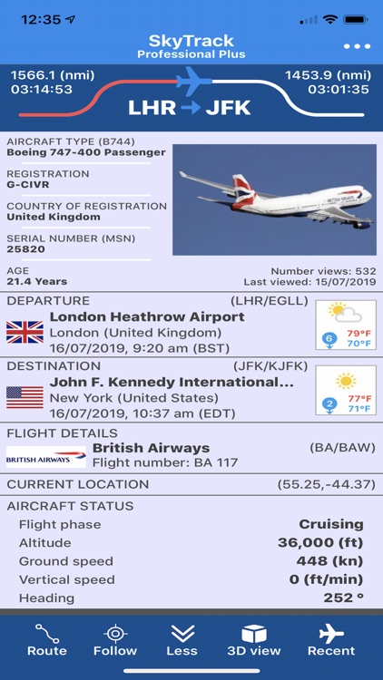 SkyTrack Flight tracker aware