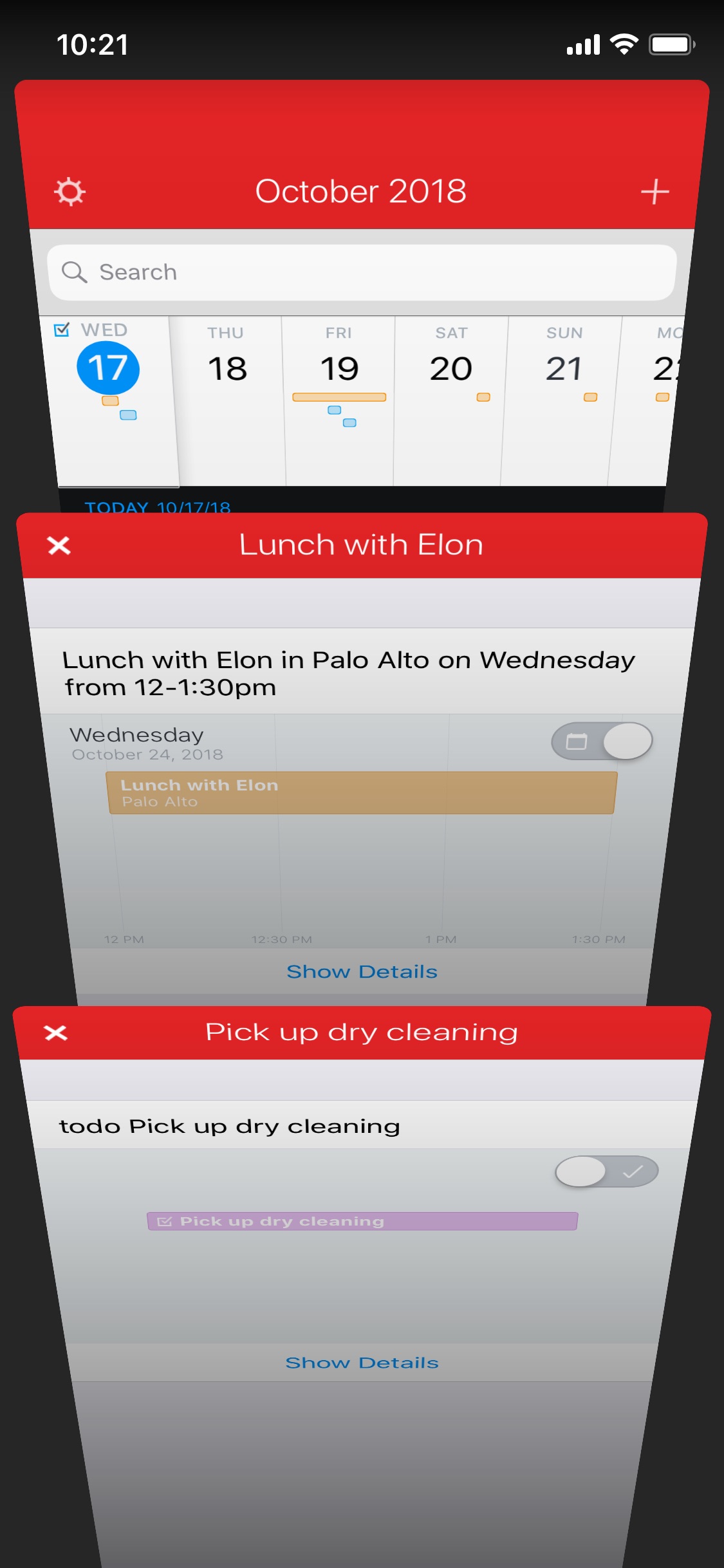 Screenshot do app Fantastical 2 for iPhone