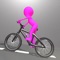 Ride the bike with stickman through the crowded street traffic and make it to the finish line