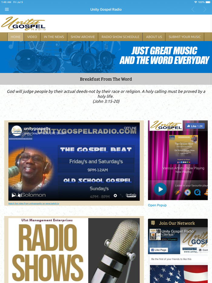 Unity Gospel Radio LIVE