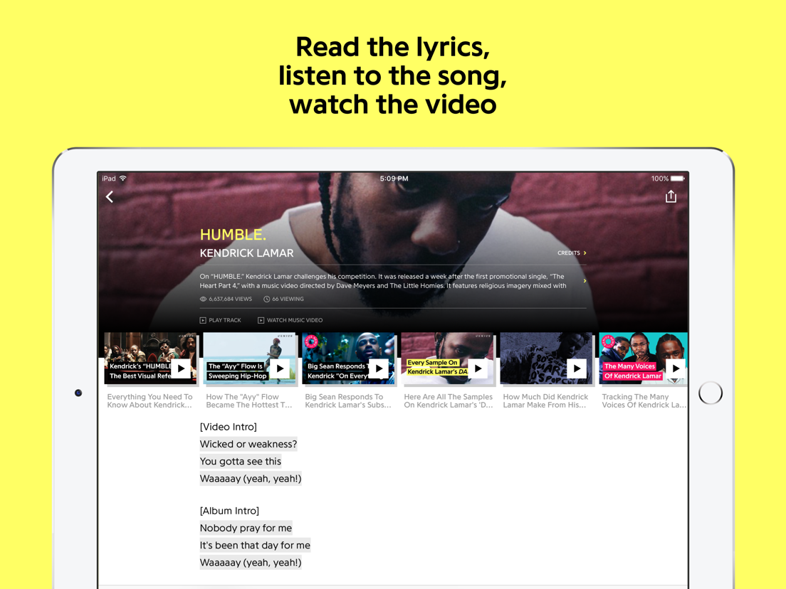 Genius Song Lyrics Finder App voor iPhone, iPad en iPod touch