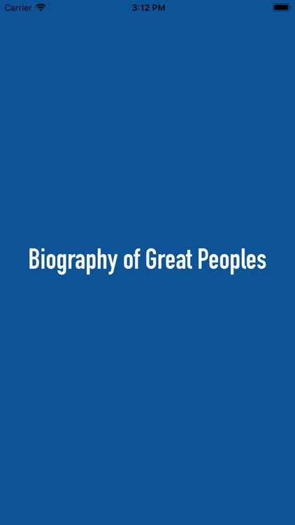 Biography of Great Peoples