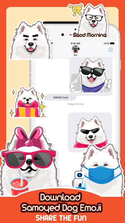 Samoyed Dog Emoji Sticker Pack screenshot-4