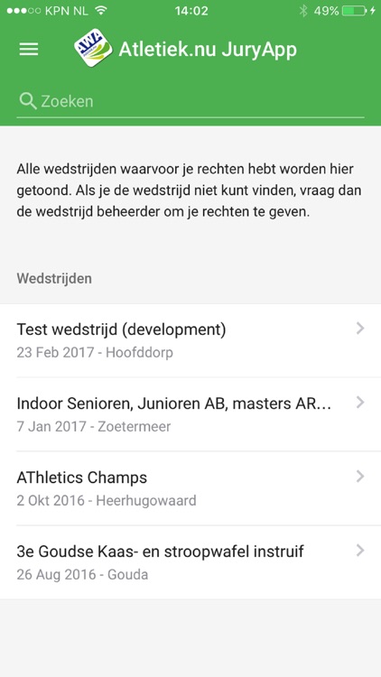 Athletics.app Jury-app