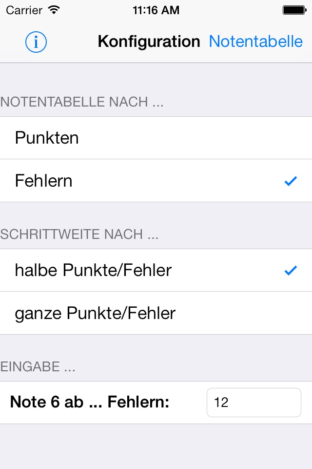 Notentabelle für Lehrkräfte screenshot 3