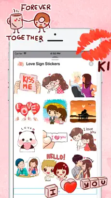 Captura de Pantalla 1 Love Sign Stickers iphone