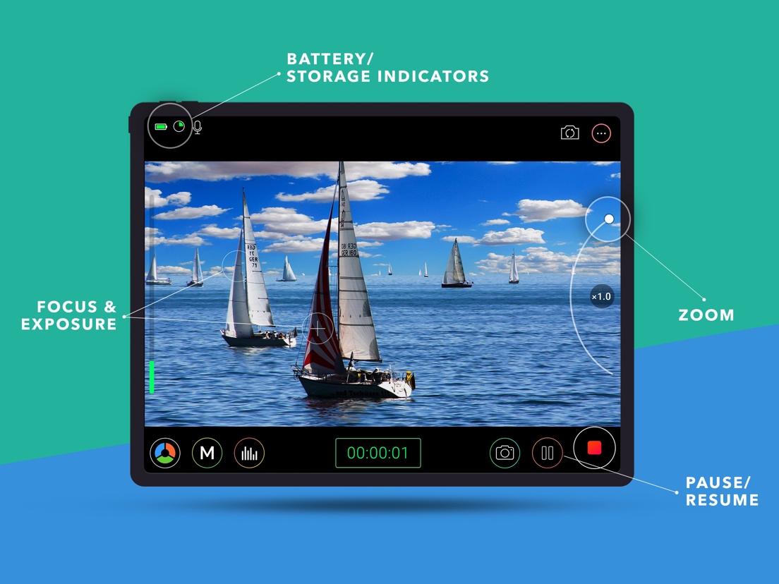 MoviePro Pro Video Camera App voor iPhone, iPad en iPod touch AppWereld