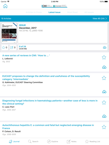 ESCMID Journals screenshot 3