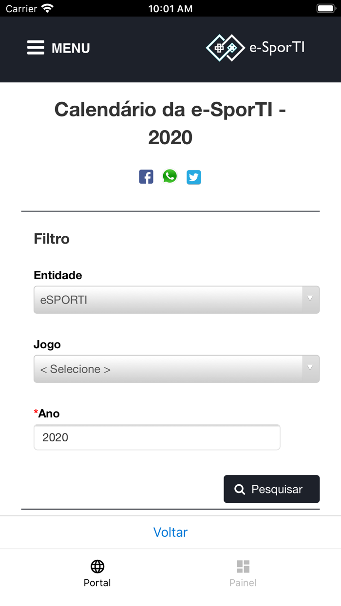 Demonstração E-SporTI